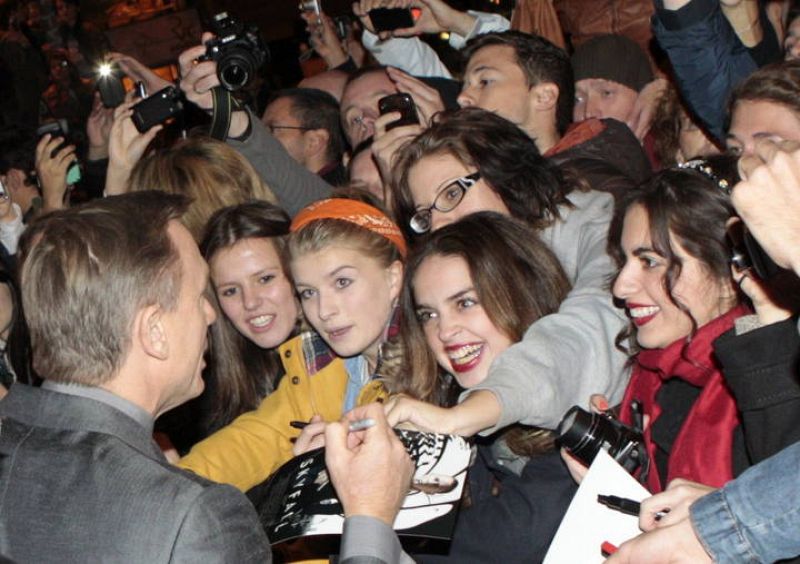 Javier Bardem y Daniel Craig en el preestreno de 'Skyfall' en Madrid