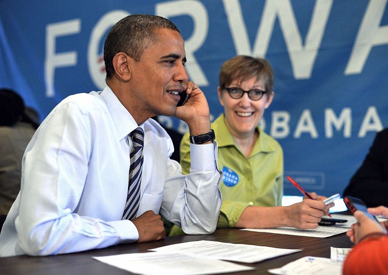 El presidente Obama ha llamado durante la jornada de votación a distintos voluntarios de su campaña para agradecer sus esfuerzos.