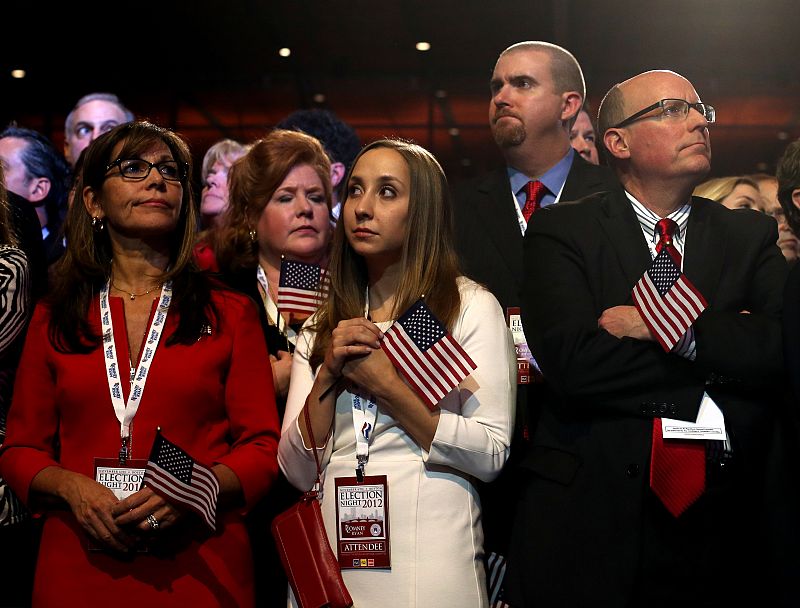 Republican Presidential Candidate Mitt Romney Holds Election Night Gathering In Boston