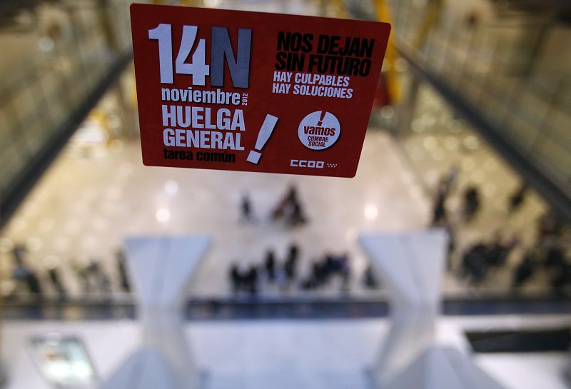 Imágenes del aeropuerto de Barajas durante la huelga general