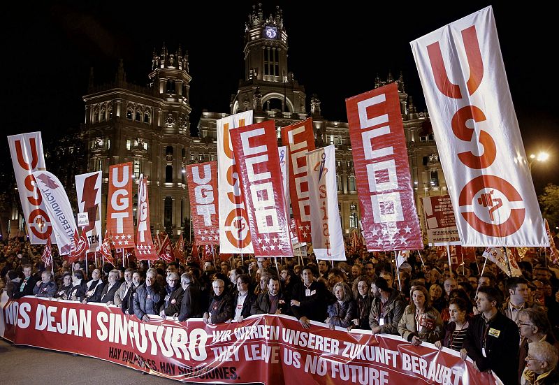 MANIFESTACIÓN EN MADRID CON MOTIVO DE LA HUELGA GENERAL