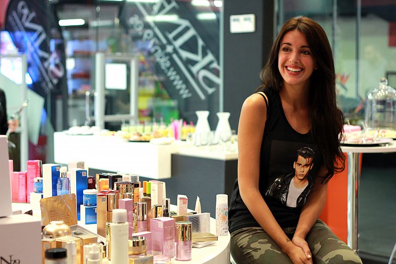 Noelia López, madrina de la inauguración de la tienda de Skin79 en Madrid