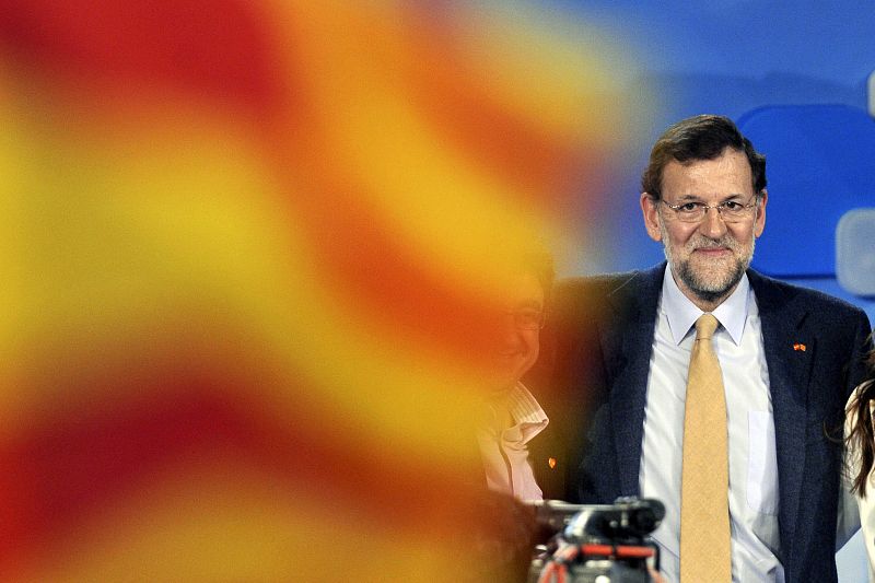 RAJOY EN UN MITIN EN GIRONA PARA LAS ELECCIONES CATALANAS