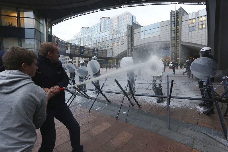 Protestas frente al Parlamento Europeo