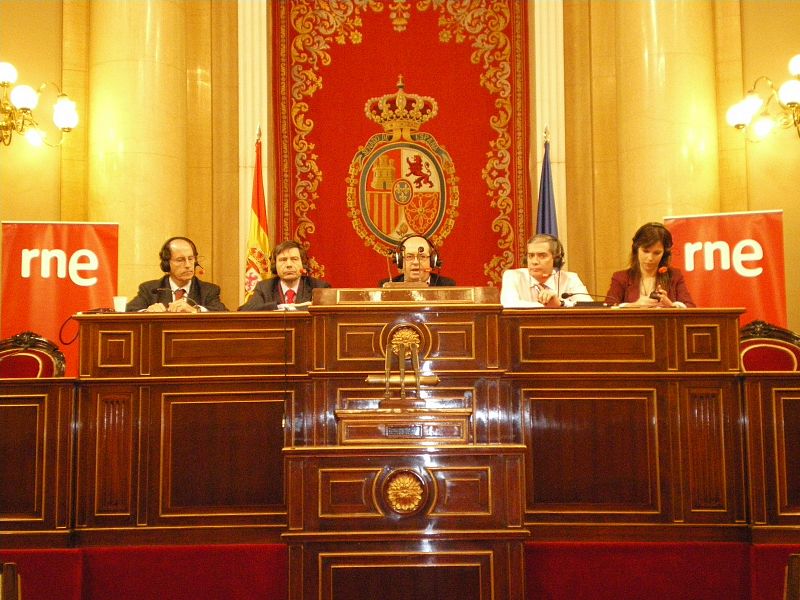 El antiguo Salón de Sesiones del Senado ha sido el estudio desde el que se ha realizado en directo 'El día menos pensado'.