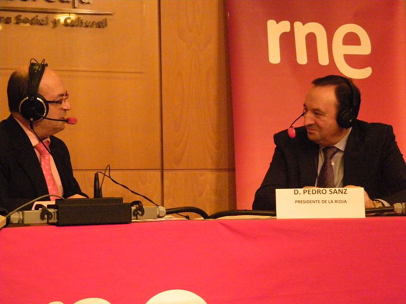Manolo HH y el presidente de la Comunidad de La Rioja, Pedro Sanz.