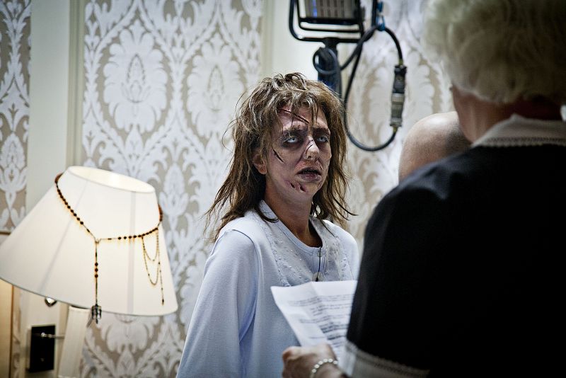 Yolanda Ramos caracterizada como niña del exorcista