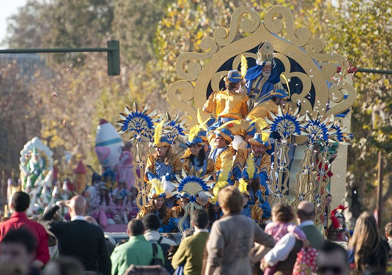 El rey Melchor en la cabalgata de Sevilla