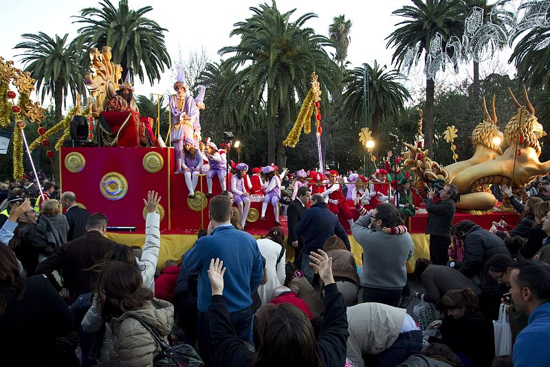 Desfile de la cabalgata de Reyes en Málaga