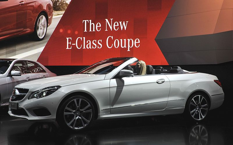 The Mercedes Benz E Class Cabriolet is presented at the North American International Auto Show in Detroit