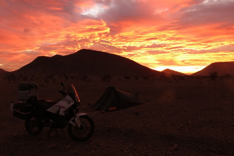 Acampada en el desierto