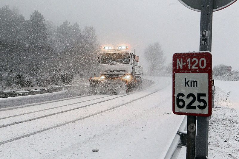 Temporal de nieve y viento en España