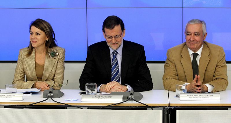 RAJOY, COSPEDAL Y ARENAS  EN LA REUNIÓN EXTRAORDINARIA DEL COMITÉ EJECUTIVO DEL PP