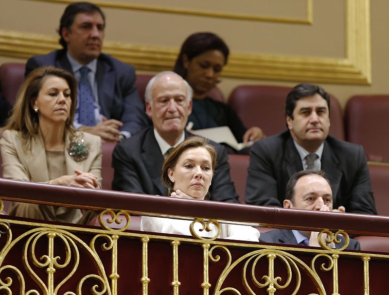 La esposa de Mariano Rajoy, Elvira Fernández, asiste al debate del estado de la nación