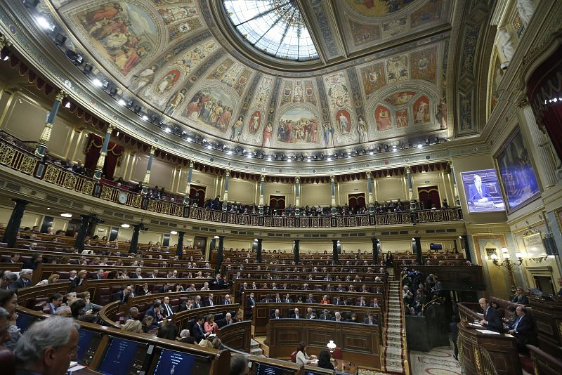 Vista general del Congreso de los Diputados durante la intervención de Rubalcaba