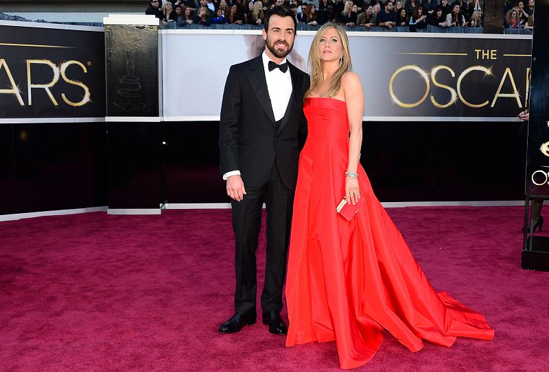 Jennifer Aniston y su prometido Justin Theroux.