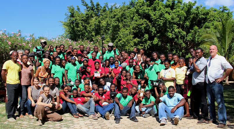 Los alumnos y profesores del Ciné Institute de Haití