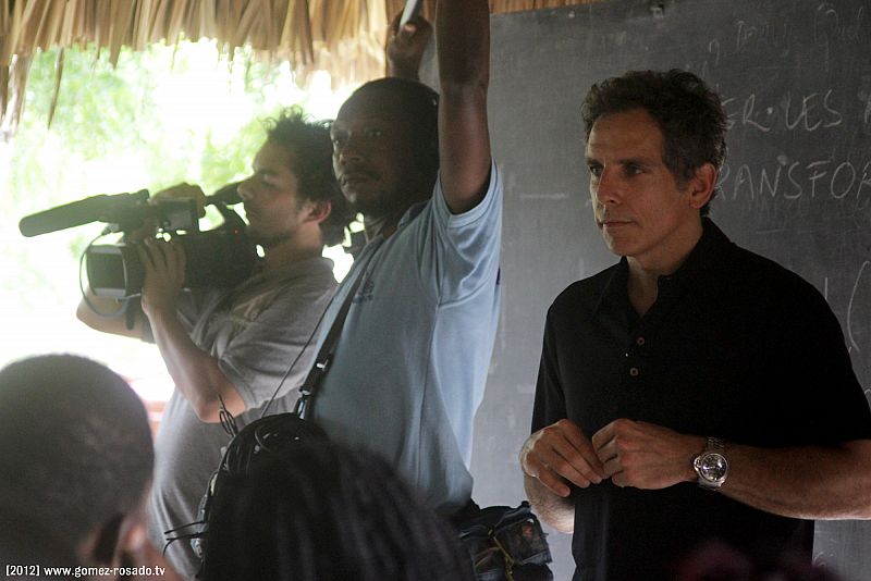 Otro momento de la charla de Ben Stiller con los alumnos del Ciné Institute de Haití