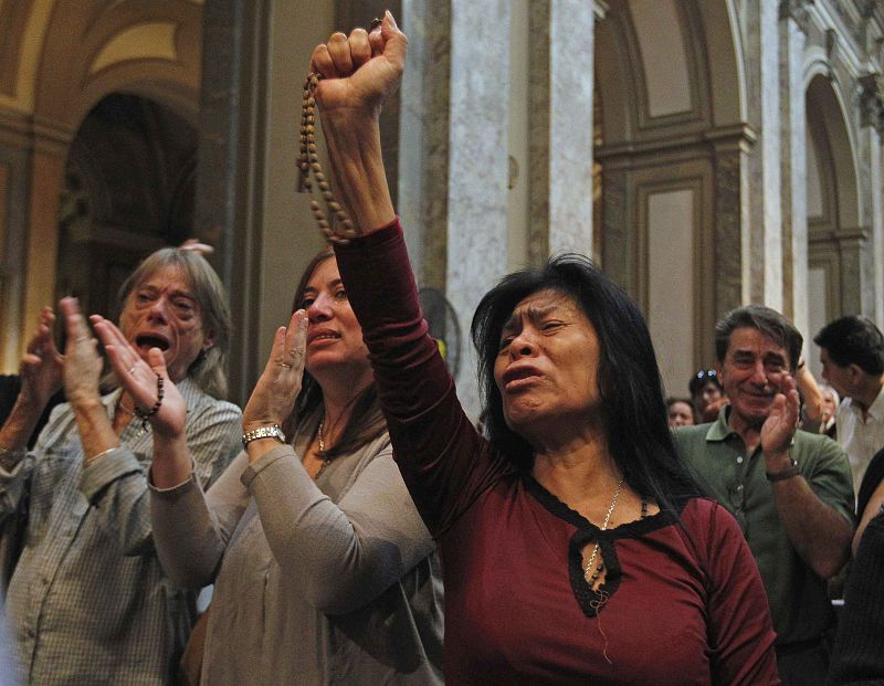 Celebración en la catedral de Buenos Aires por el nombramiento del primer papa argentino, Francisco