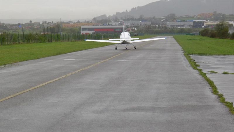 magen del despegue del avión pilotado por David