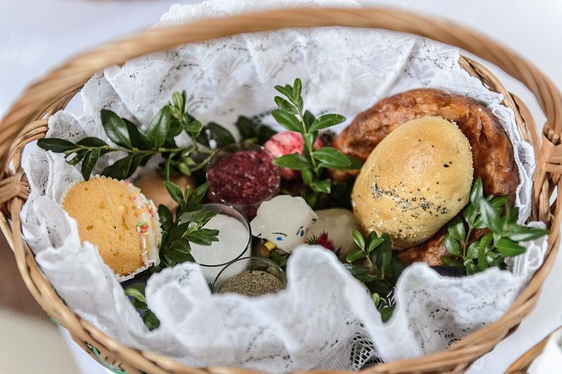 Blessing of Easter baskets on Holy Saturday