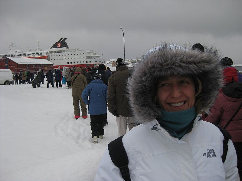Esther García Tierno en una de las escalas del Expreso del Litoral