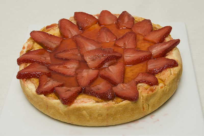 MasterChef - Tarta de queso con fresas en almívar y esencia de vainilla