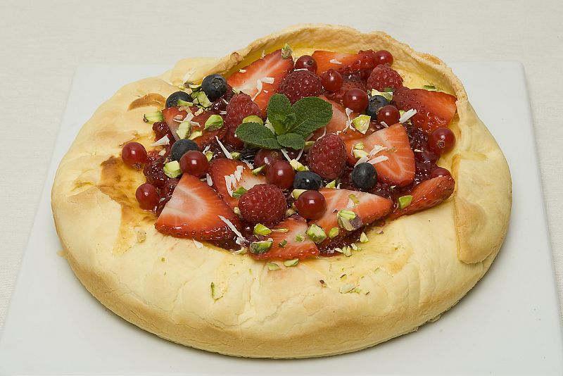 MasterChef - Tarta de queso con frutos rojos pistacho y chocolate blanco