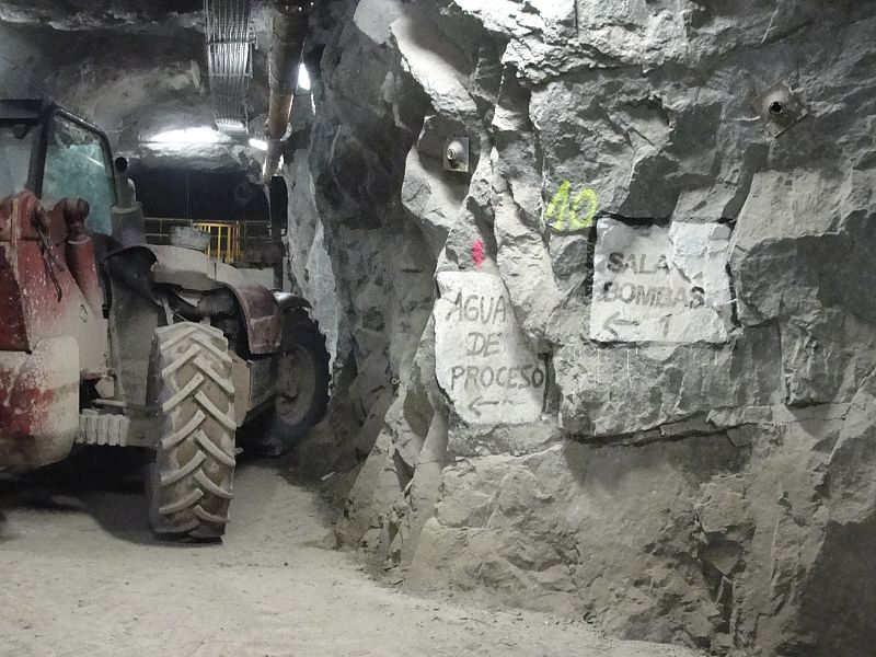 Galerias en la mina de Boinás