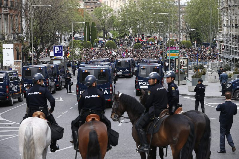 El Ministerio del Interior han desplegado a 1.400 antidisturbios, más que en otras protestas