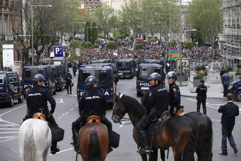 El Ministerio del Interior han desplegado a 1.400 antidisturbios, más que en otras protestas