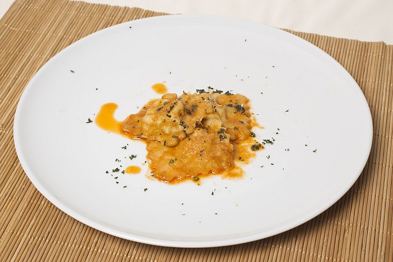 MasterChef - Ravioli relleno de gamba con ricota en salsa de jugo de gamba