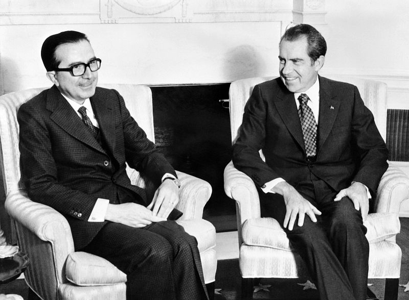 Giulio Andreotti se entrevista con el entonces presidente de EE.UU. Richard Nixon en Washington.