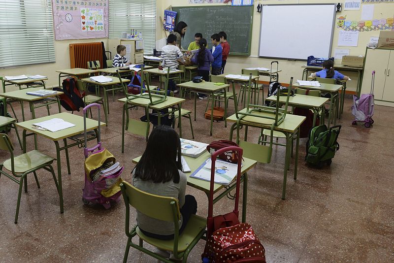 Aspecto del interior de un aula del Colegio Antonio García Quintana de Valladolid