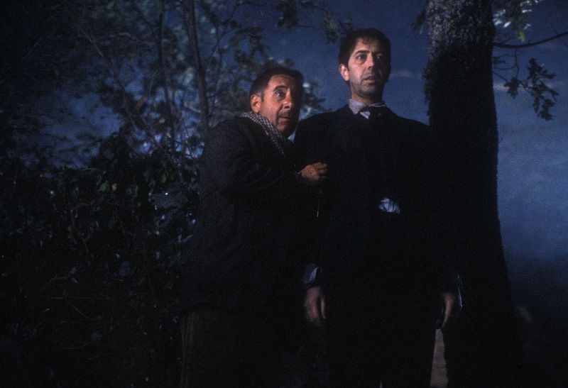 Alfredo Landa con Miguel Ángel Rellán en 'El bosque animado', basada en la novela de Wenceslao Fernández Florez