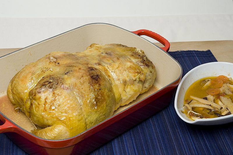 MasterChef - Pollo relleno con salsa de verduras y setas