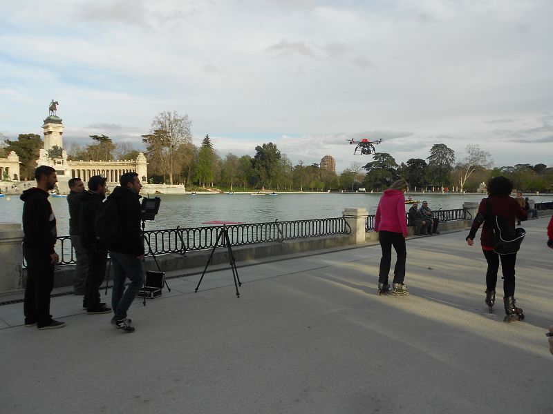 Grabación con Helicóptero en El Retiro
