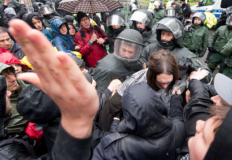 Disturbios ante el BCE en Frankfurt