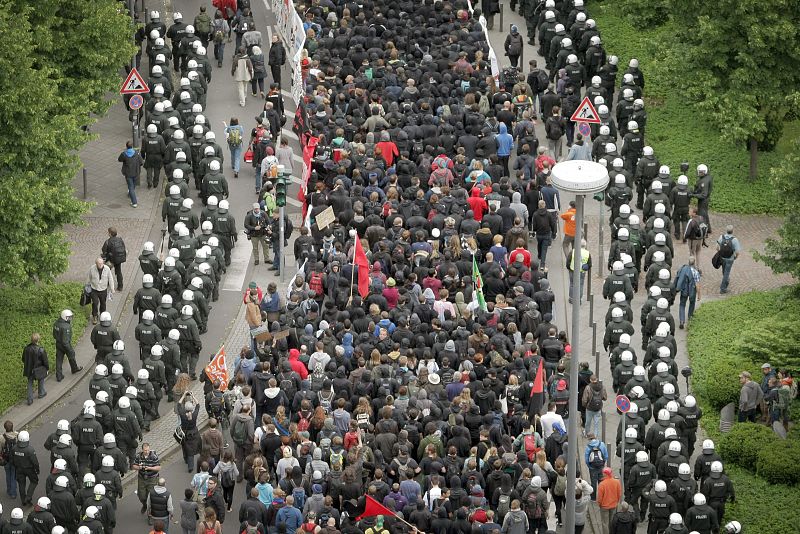 Blockupy protests in Frankfurt