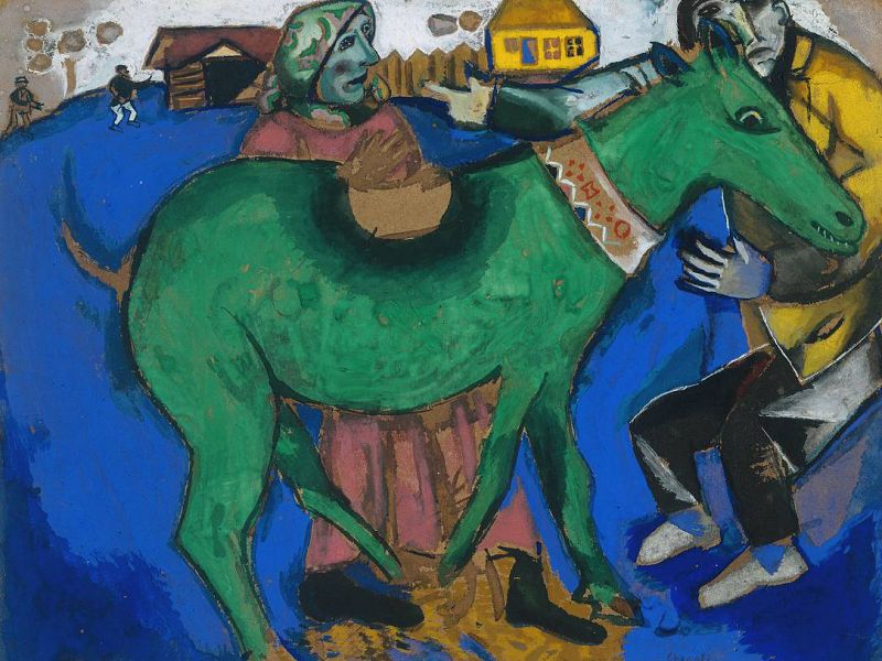 The Green Donkey 1911 by Marc Chagall 1887-1985