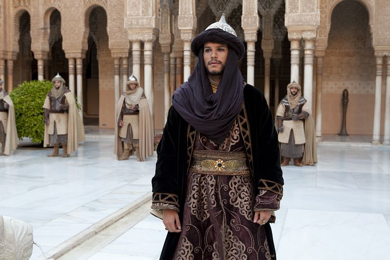 Álex Martínez (Boabdil), en el Patio de los Leones