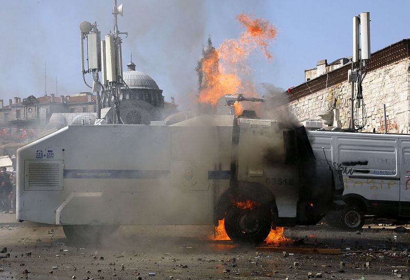 Protestas en la plaza turca de Taksim