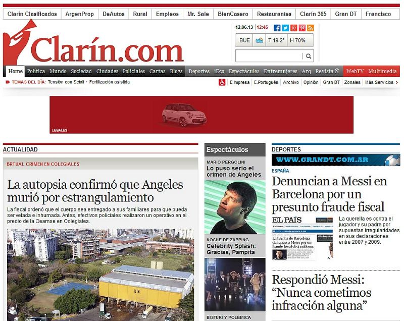 En Argentina en cambio no ha tenido tanto eco la noticia.