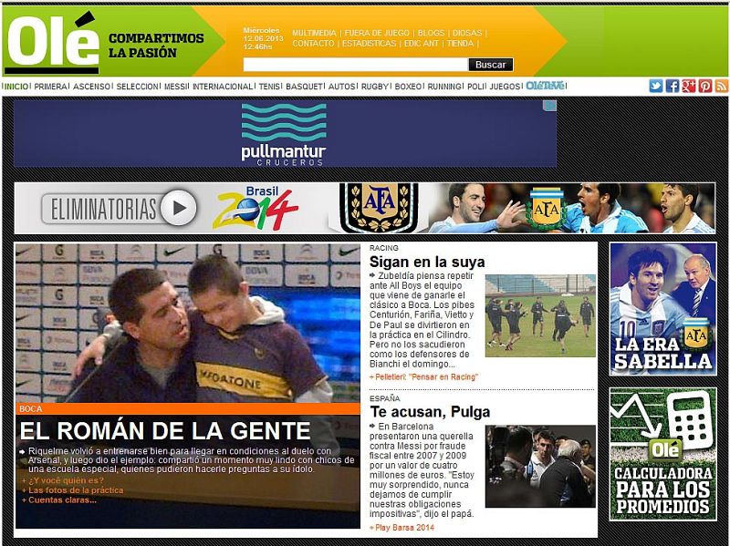 El diario deportivo Olé avisan a 'La Pulga' de que le vigilan.