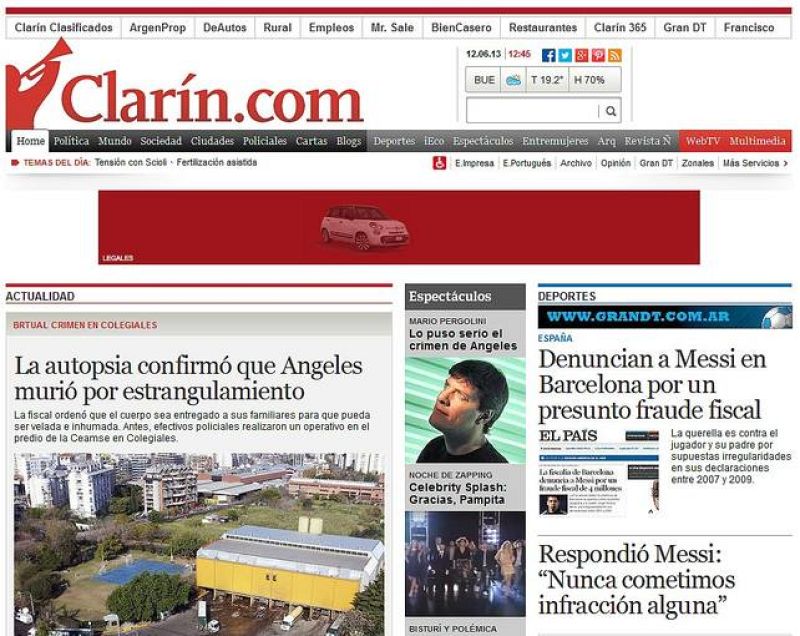 En Argentina en cambio no ha tenido tanto eco la noticia.