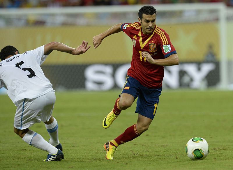 Pedro Rodríguez, autor del 1-0 de España frente a Uruguay en la Copa Confederaciones