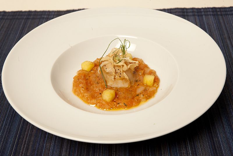 MasterChef - Vieira con tomate confitado y crujiente de nabo
