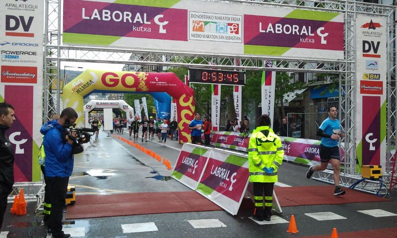 Línea de meta Media Maratón de San Sebastián