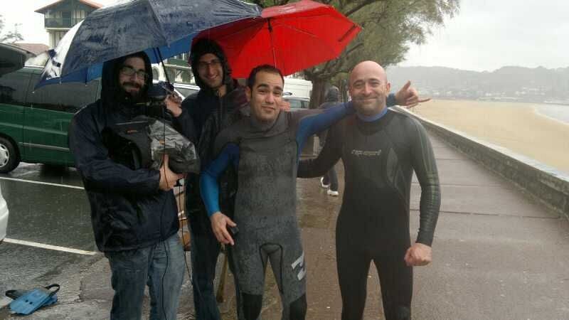 Grabación de una jornada de surf con Koldo en Hendaya (Guipúzcoa)