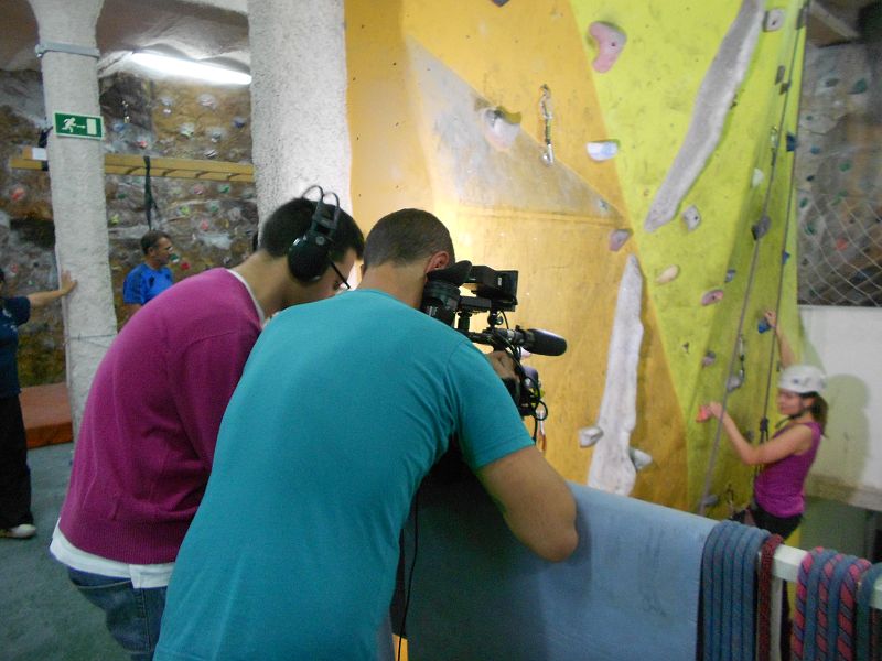 Marga asiste a clase de escalada (Madrid)